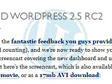 WordPress RC2公開